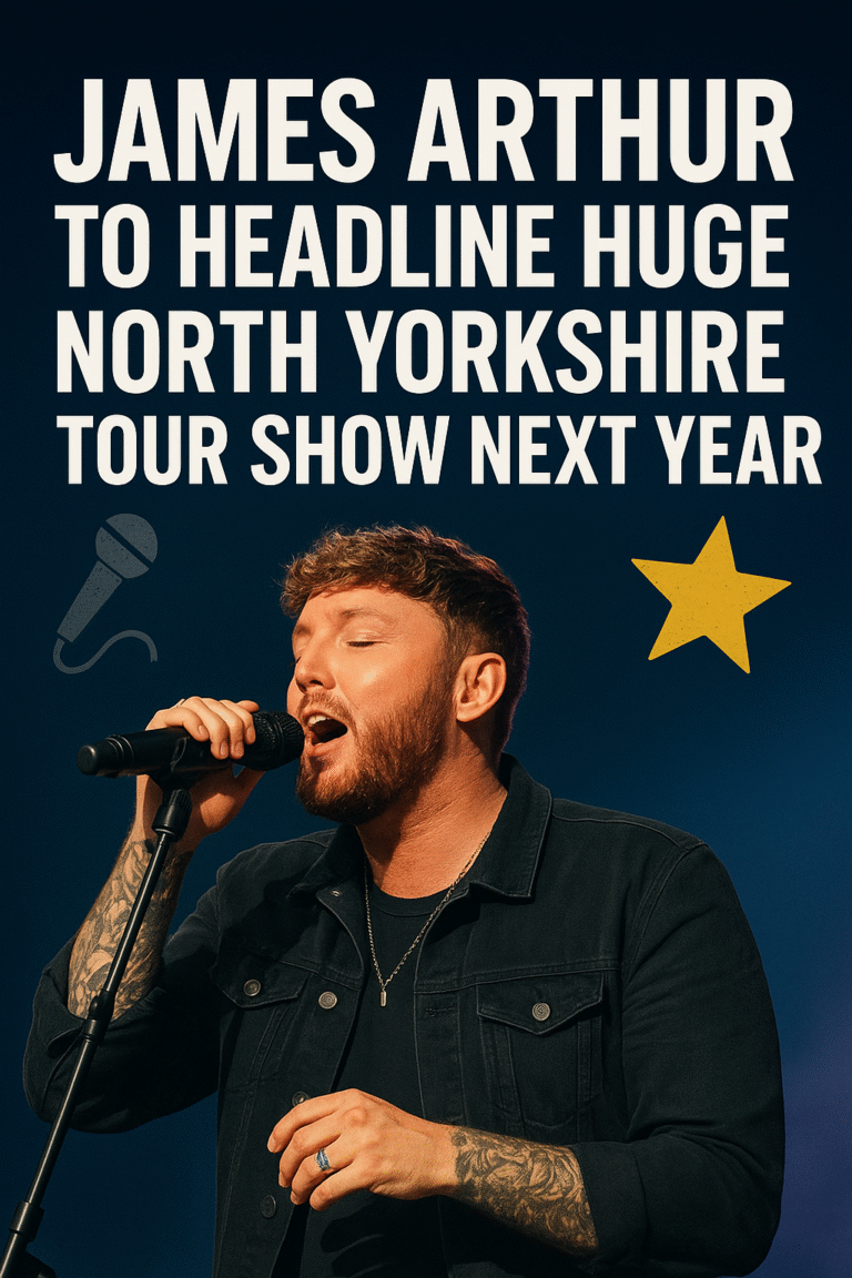 James Arthur to Headline Huge North Yorkshire Show Next Year