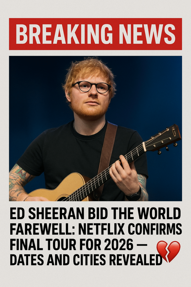 In a shocking revelation that has sent waves through the global music community, Netflix has confirmed that Ed Sheeran…