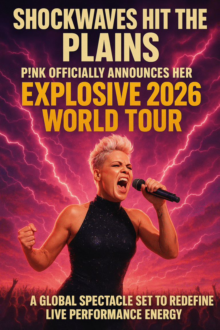 Shockwaves Hit the Plains: P!nk Officially Announces Her Explosive 2026 World Tour — A Global Spectacle Set to Redefine Live Performance Energy ⚡