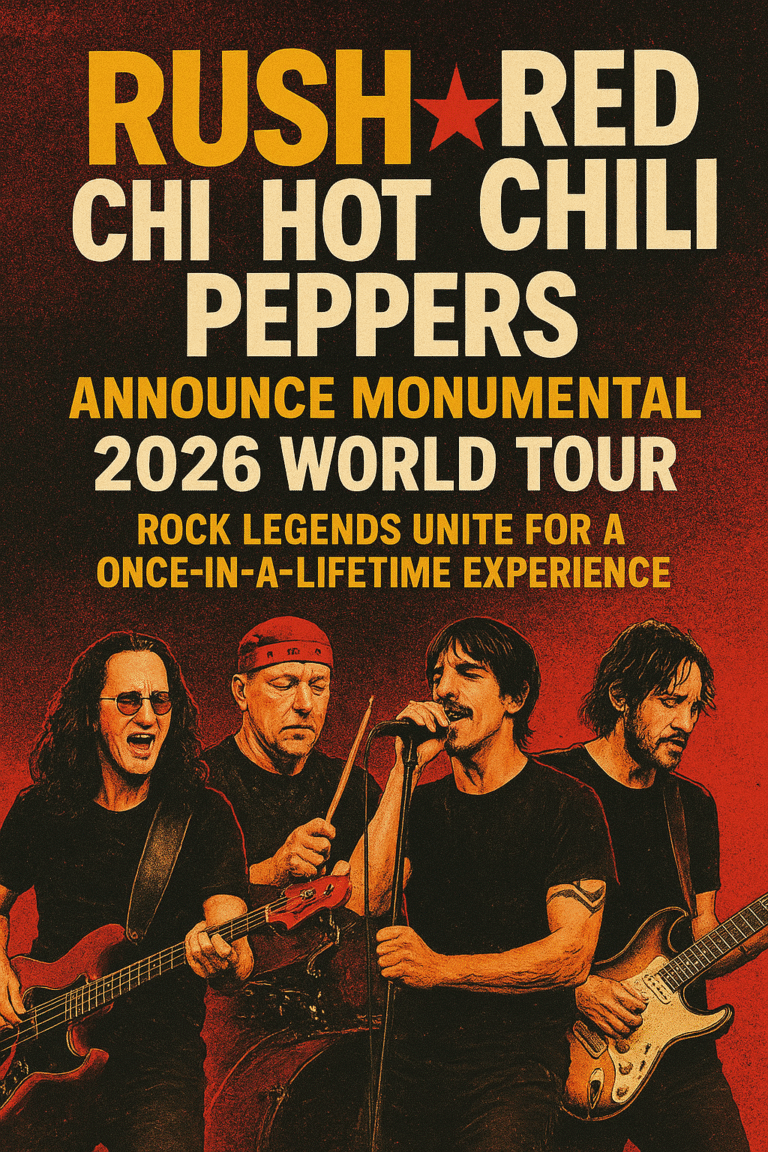 Rush & Red Hot Chili Peppers Announce Monumental 2026 World Tour — Rock Legends Unite for a Once-in-a-Lifetime Experience