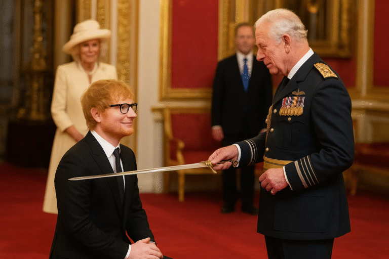 Ed Sheeran Honored with Royal Knighthood by the King of England — A Historic Milestone for Music and Humanity