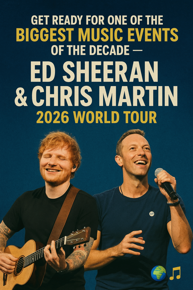 Get Ready for One of the Biggest Music Events of the Decade — the Ed Sheeran & Chris Martin 2026 World Tour!