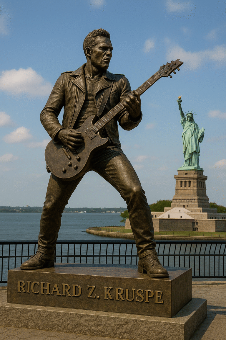 Rammstein Guitarist Richard Z. Kruspe Immortalized with Statue Near the Statue of Liberty