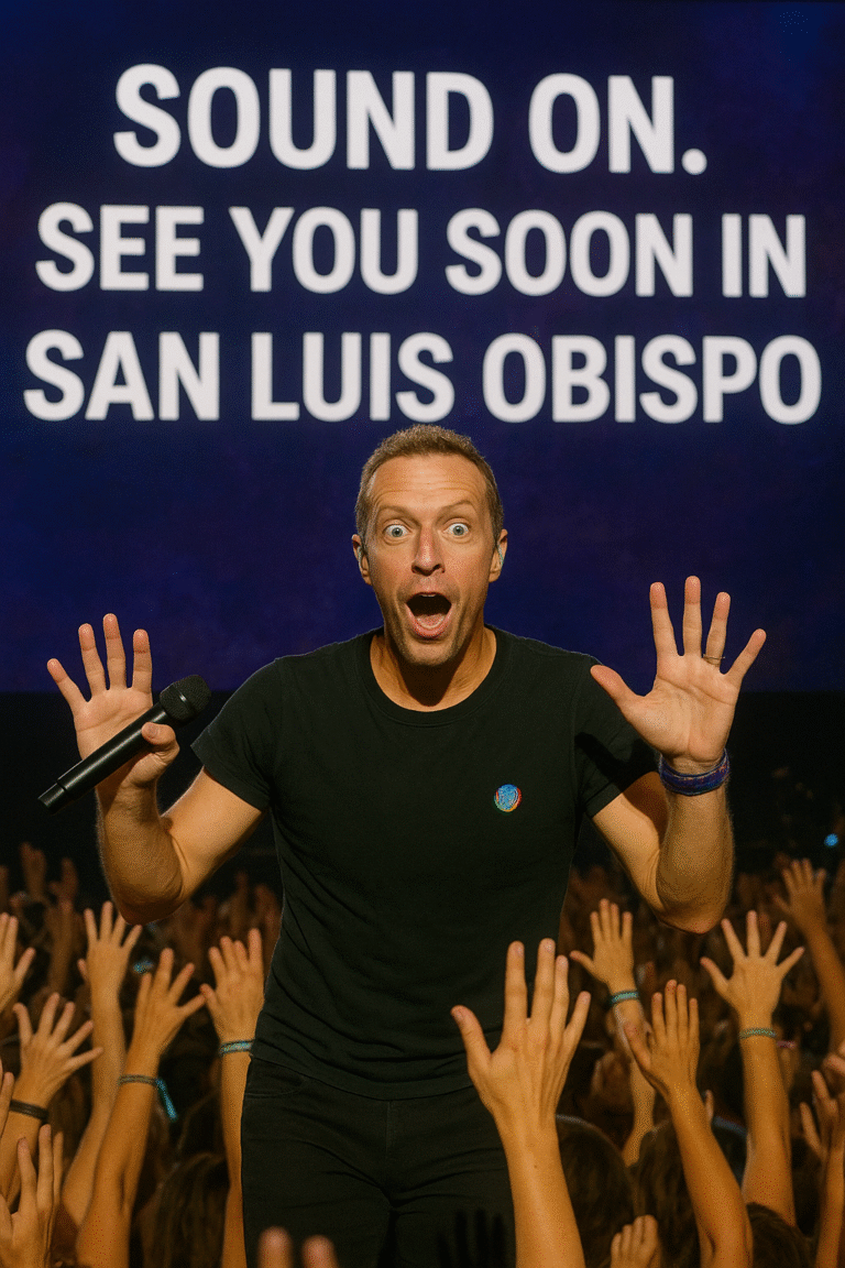 Chris Martin Shocks Fans with Surprise Message: “SOUND ON. See You Soon in San Luis Obispo” — Mystery Show Sparks Frenzy Among Coldplay Fans